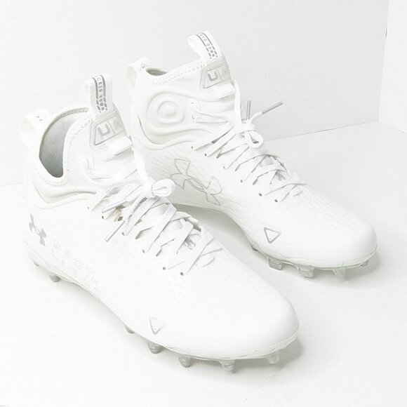 Under Armour Spotlight Lux MC 2.0 Football Cleats, White, Mens 8 - Picture 1 of 5